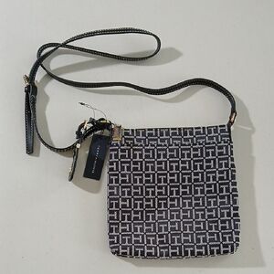 Tommy Hilfiger Black and White Crossbody Bag